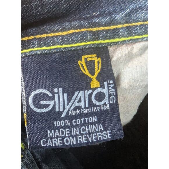 VTG Gilyard Mfg Co Jeans Men 42 x 32.5 Blue Heavy Ounce Y2K Hip Hop Embroidered - Picture 11 of 14